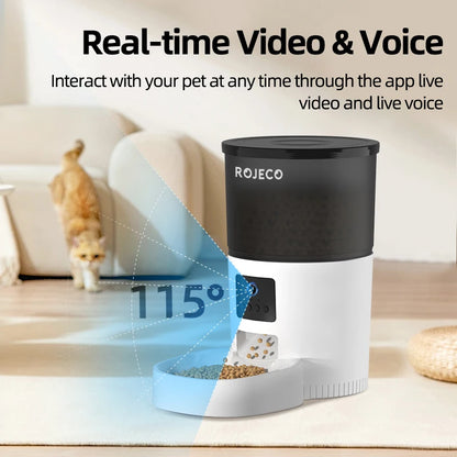ROJECO 3L Automatic Pets Feeder With Camera